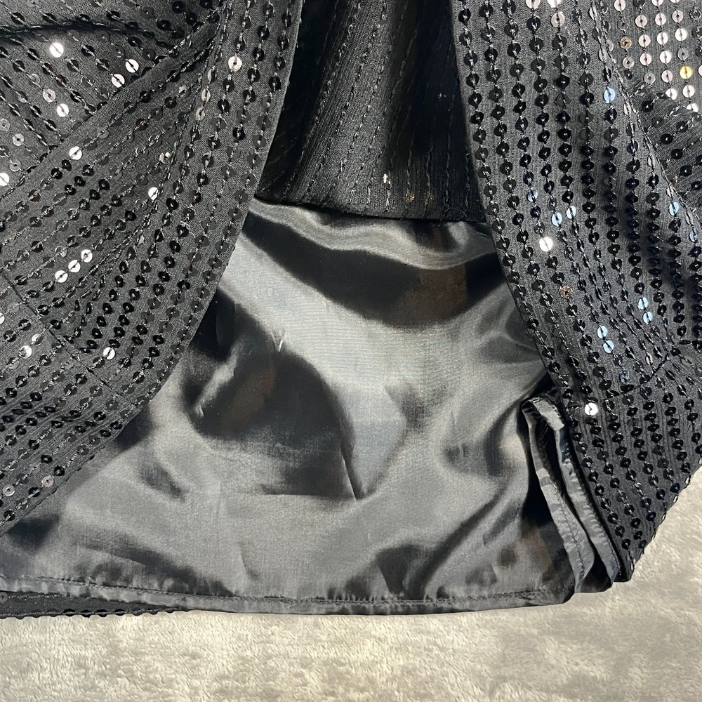 New York & Company Dress‎ Womens 16 Sleeveless Black Sequin Lined NEW YEARS EVE - Picture 9 of 12